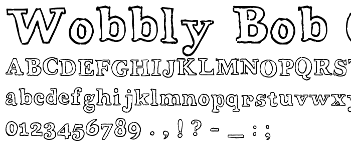 Wobbly Bob Outline font
